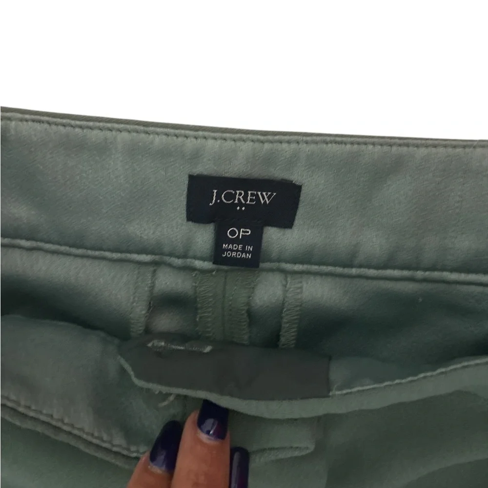 J.Crew Straight Leg Cropped Ankle Pants Size 0 Work Office light seafoam green